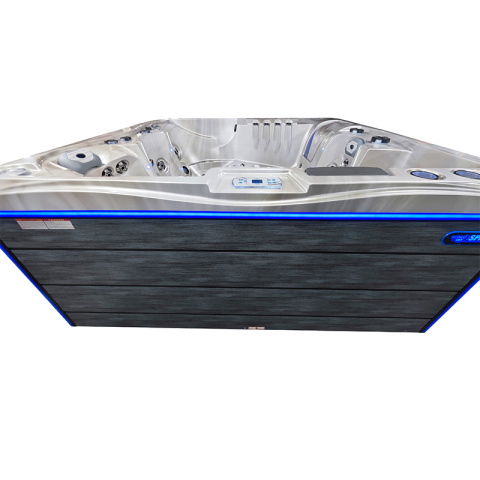 JACUZZI OGRODOWE WANNA SPA747 CAPPUCCINO OBUDOWA SZARA F22 210x210 CM