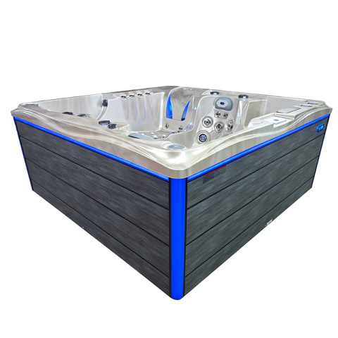 JACUZZI OGRODOWE WANNA SPA747 CAPPUCCINO OBUDOWA SZARA F22 210x210 CM