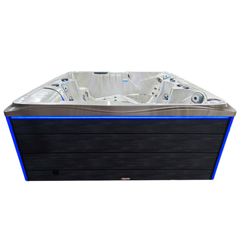 JACUZZI OGRODOWE WANNA SPA747 CAPPUCCINO OBUDOWA SZARA F22 210x210 CM