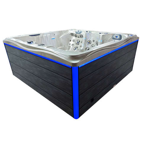 JACUZZI OGRODOWE WANNA SPA747 CAPPUCCINO OBUDOWA SZARA F22 210x210 CM