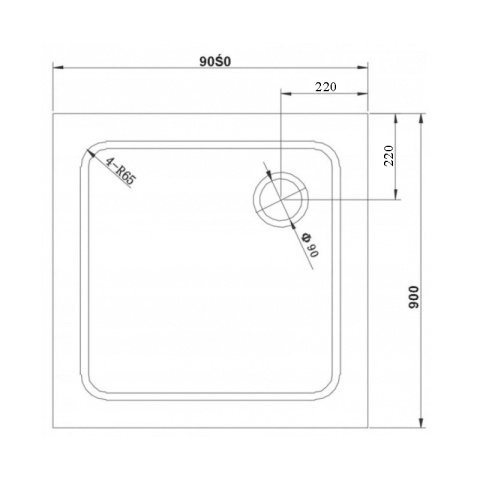 KABINA PRYSZNICOWA KWADRATOWA Z BRODZIKIEM KZ08C/ST02B CHROM/CZARNY 90x90 CM