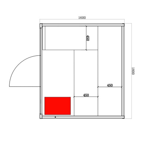 SAUNA FIŃSKA WYSOKOTEMPERATUROWA Z PIECEM KEMI5/HARVIA 6KW 4-5 OSOBOWA 180x160 CM