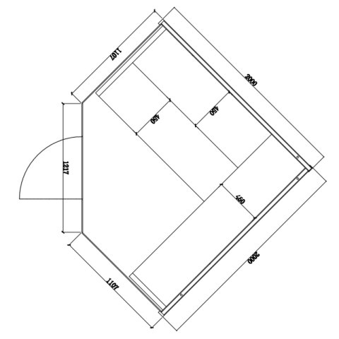 SAUNA FIŃSKA WYSOKOTEMPERATUROWA Z PIECEM KEMI6/HARVIA 8KW 5-6 OSOBOWA 200x200 CM