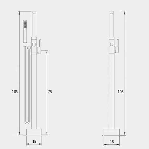 BATERIA ŁAZIENKOWA WOLNOSTOJĄCA F2037A CHROM