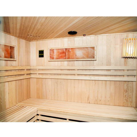 SAUNA FIŃSKA WYSOKOTEMPERATUROWA Z PIECEM KEMI6/HARVIA 8KW 5-6 OSOBOWA 200x200 CM