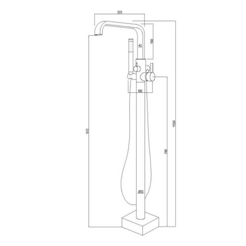 BATERIA ŁAZIENKOWA WOLNOSTOJĄCA F2036A CHROM