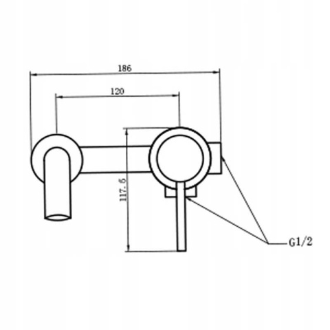 BATERIA UMYWALKOWA PODTYNKOWA F06K CZARNA