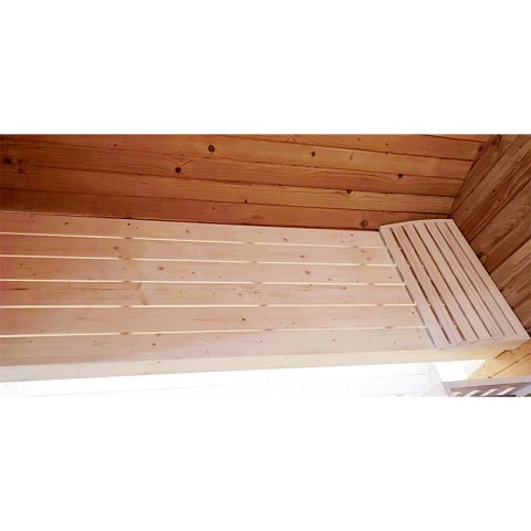 SAUNA OGRODOWA FIŃSKA BECZKA Z PIECEM ASKER 4-6 OSOBOWA 210x240 CM