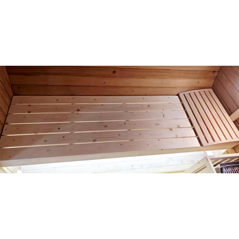 SAUNA OGRODOWA FIŃSKA BECZKA Z PIECEM ASKER-HG 4-6 OSOBOWA 210x240 CM