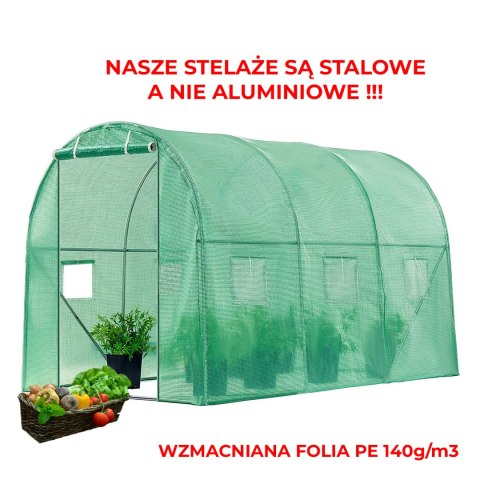 TUNEL OGRODOWY FOLIOWY SZKLARNIA 6m2 TF03G 3x2m ZIELONY