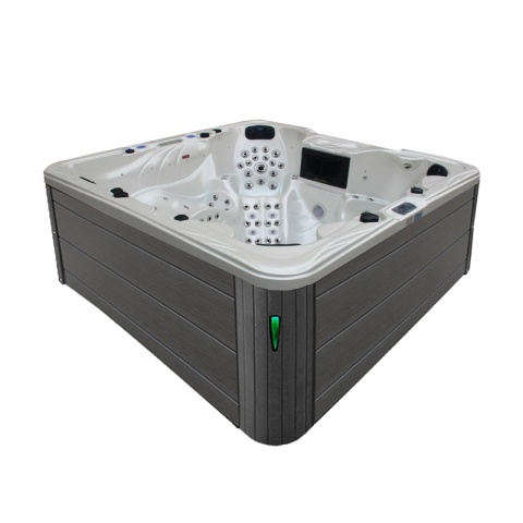 JACUZZI OGRODOWE WANNA SPA703A	CAPPUCCINO OBUDOWA CIEMNO-SZARE DREWNO 230x230 CM