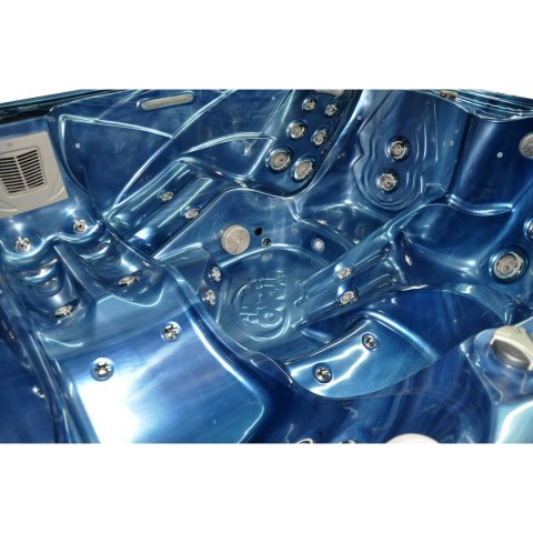 JACUZZI OGRODOWE WANNA SPA751 210x210 NIEBIESKA FALA OBUDOWA KAWA