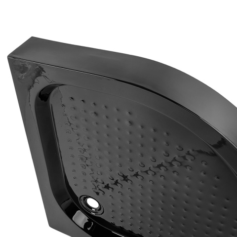 KABINA PRYSZNICOWA PÓŁOKRĄGŁA Z BRODZIKIEM BS01B/SXL01B CZARNA/CZARNY 90x90 CM