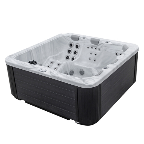 JACUZZI OGRODOWE WANNA BOKO BIAŁA OBUDOWA CZARNA 230x230 CM