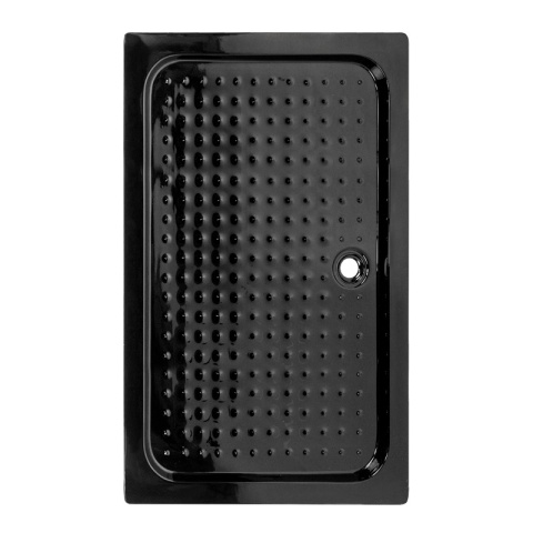 KABINA PRYSZNICOWA PROSTOKĄTNA Z BRODZIKIEM KZ103A/SXL03C CHROM/CZARNY 100x80 CM