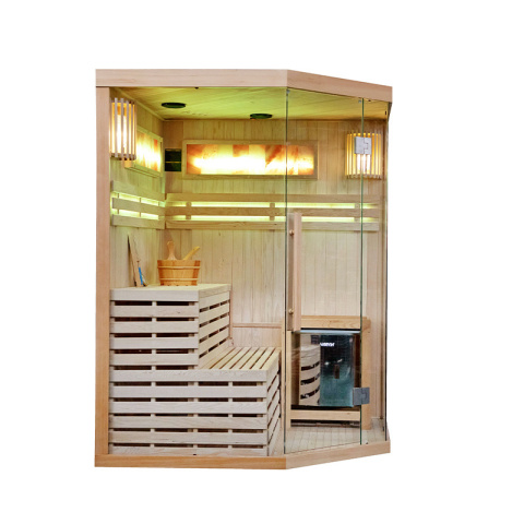 SAUNA FIŃSKA WYSOKOTEMPERATUROWA Z PIECEM KEMI7/HARVIA 8KW 5-6 OSOBOWA 180x180 CM