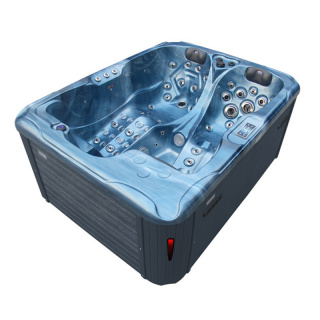 JACUZZI OGRODOWE WANNA SPA102 NIEBIESKA FALA OCEANU OBUDOWA ANTRACYT 210x160 CM