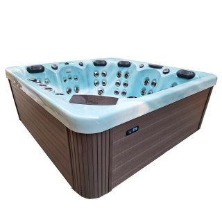 JACUZZI OGRODOWE WANNA SPA346 JASNA FALA OBUDOWA SZARA 230x230 CM