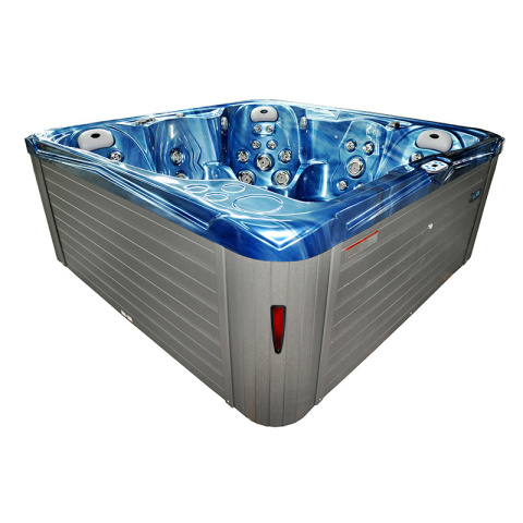 JACUZZI OGRODOWE WANNA SPA751 NIEBIESKA FALA OBUDOWA SZARA 210x210 CM