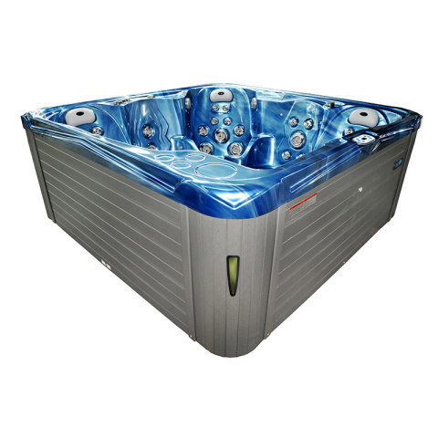 JACUZZI OGRODOWE WANNA SPA751 NIEBIESKA FALA OBUDOWA SZARA 210x210 CM