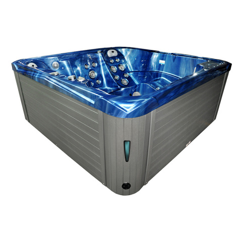 JACUZZI OGRODOWE WANNA SPA751 NIEBIESKA FALA OBUDOWA SZARA 210x210 CM