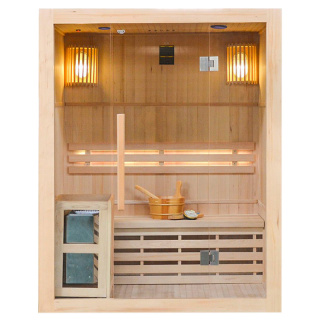 SAUNA FIŃSKA WYSOKOTEMPERATUROWA Z PIECEM OSLO3/HARVIA 4,5KW 3-4 OSOBOWA 150x120 CM