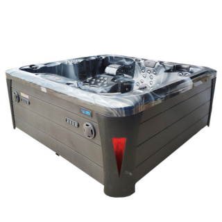 JACUZZI OGRODOWE WANNA SPA403 CZARNA FALA OCEANU OBUDOWA CZARNA 230x230 CM