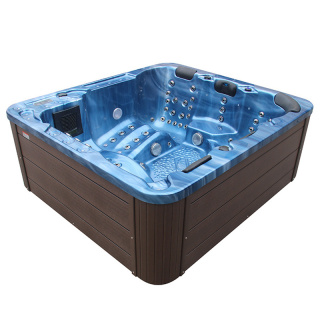 JACUZZI OGRODOWE WANNA SPA508 CZARNA FALA OCEANU OBUDOWA KAWA 215x190 CM