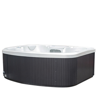 JACUZZI OGRODOWE WANNA SPA516 BIAŁA PERŁA OBUDOWA ANTRACYT 170x210 CM