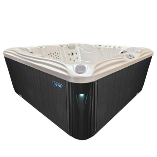 JACUZZI OGRODOWE WANNA SPA561 BIAŁA PERŁA OBUDOWA ANTRACYT 210x210 CM