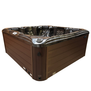 JACUZZI OGRODOWE WANNA SPA561 CZARNA FALA OBUDOWA KAWA 210x210 CM