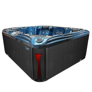 JACUZZI OGRODOWE WANNA SPA561 NIEBIESKA FALA OCEANU OBUDOWA ANTRACYT 210x210 CM