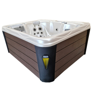 JACUZZI OGRODOWE WANNA SPA565 BIAŁA PERŁA OBUDOWA KAWA 170x210 CM