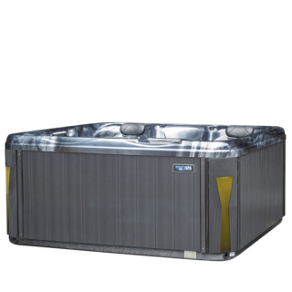 JACUZZI OGRODOWE WANNA SPA566 FULL CZARNA FALA OBUDOWA ANTRACYT 200x200 CM