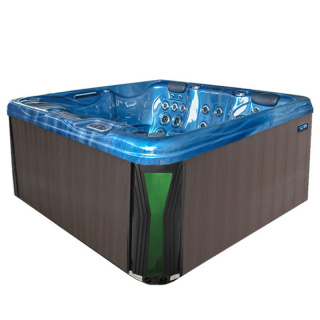 JACUZZI OGRODOWE WANNA SPA566 NIEBIESKA FALA OCEANU OBUDOWA KAWA 200x200 CM