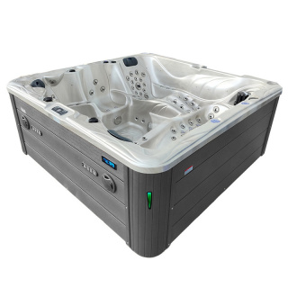 JACUZZI OGRODOWE WANNA SPA702 CAPPUCCINO OBUDOWA SZARA 230x230 CM