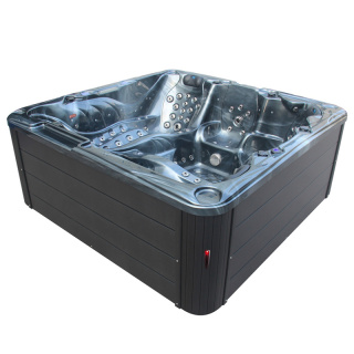 JACUZZI OGRODOWE WANNA SPA702 CZARNA FALA OBUDOWA ANTRACYT 230x230 CM