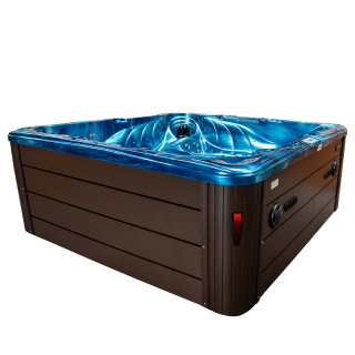 JACUZZI OGRODOWE WANNA SPA702 NIEBIESKA FALA OCEANU OBUDOWA KAWA 230x230 CM