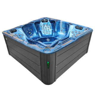 JACUZZI OGRODOWE WANNA SPA702 NIEBIESKA FALA OCEANU OBUDOWA SZARA 230x230 CM