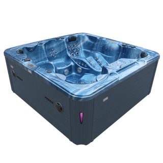 JACUZZI OGRODOWE WANNA SPA703A NIEBIESKA FALA OCEANU OBUDOWA ANTRACYT 230x230 CM