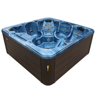 JACUZZI OGRODOWE WANNA SPA703A NIEBIESKA FALA OCEANU OBUDOWA KAWA 230x230 CM