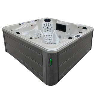 JACUZZI OGRODOWE WANNA SPA703A	CAPPUCCINO OBUDOWA CIEMNO-SZARE DREWNO 230x230 CM