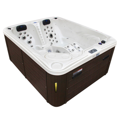 JACUZZI OGRODOWE WANNA SPA705 BIAŁA PERŁA OBUDOWA KAWA 210x170 CM