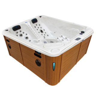 JACUZZI OGRODOWE WANNA SPA705 BIAŁA PERŁA OBUDOWA NATURAL 210x170 CM