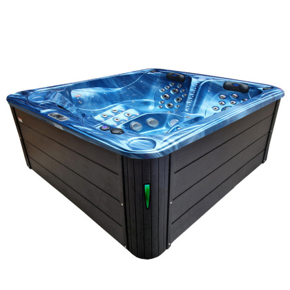 JACUZZI OGRODOWE WANNA SPA705 NIEBIESKA FALA OCEANU OBUDOWA ANTRACYT 210x170 CM