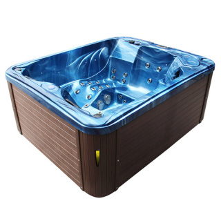 JACUZZI OGRODOWE WANNA SPA705 NIEBIESKA FALA OCEANU OBUDOWA KAWA 210x170 CM