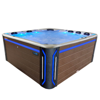 JACUZZI OGRODOWE WANNA SPA743 CAPPUCCINO OBUDOWA KAWA 220x220 CM