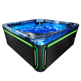 JACUZZI OGRODOWE WANNA SPA743 NIEBIESKA FALA OCEANU OBUDOWA ANTRACYT 220x220 CM