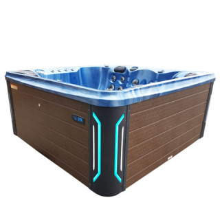 JACUZZI OGRODOWE WANNA SPA745 NIEBIESKA FALA OBUDOWA KAWA 200x200 CM