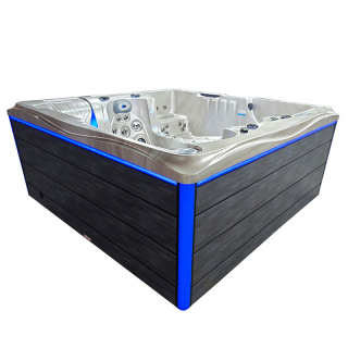 JACUZZI OGRODOWE WANNA SPA747 CAPPUCCINO OBUDOWA SZARA F22 210x210 CM